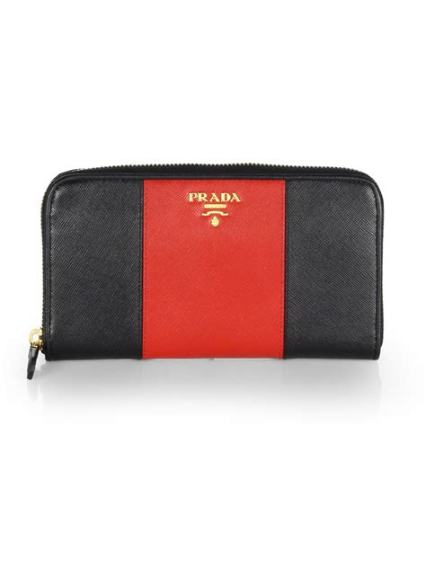 prada red zipper wallet|Prada wallet black woman.